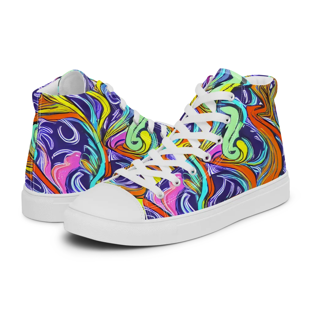Flux Fantasia on Men's High Top Canvas Shoes — Left