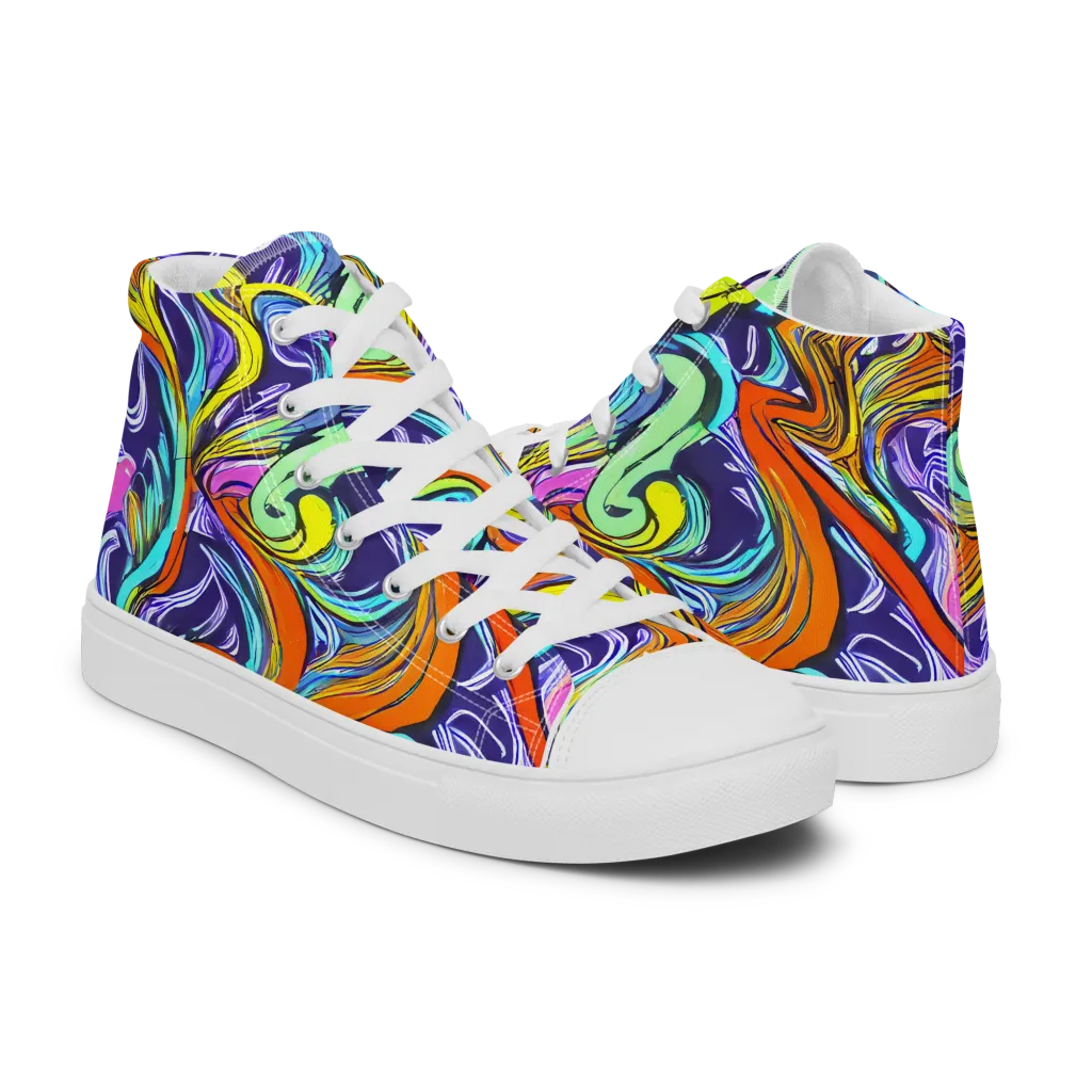Flux Fantasia on Men's High Top Canvas Shoes — Right