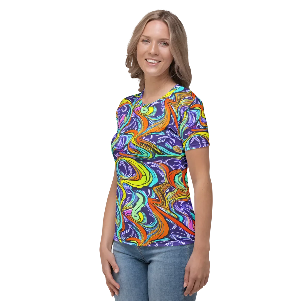 Flux Fantasia on Women's Crew Neck T-Shirt — Left