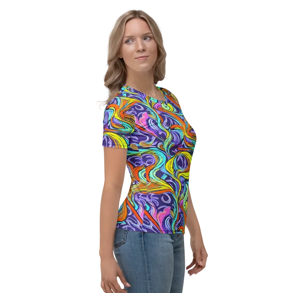 Flux Fantasia on Women's Crew Neck T-Shirt — Right