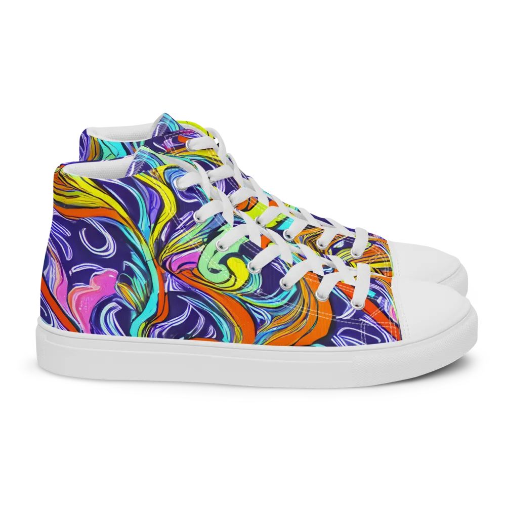 Flux Fantasia on Women's High Top Canvas Shoes — Right