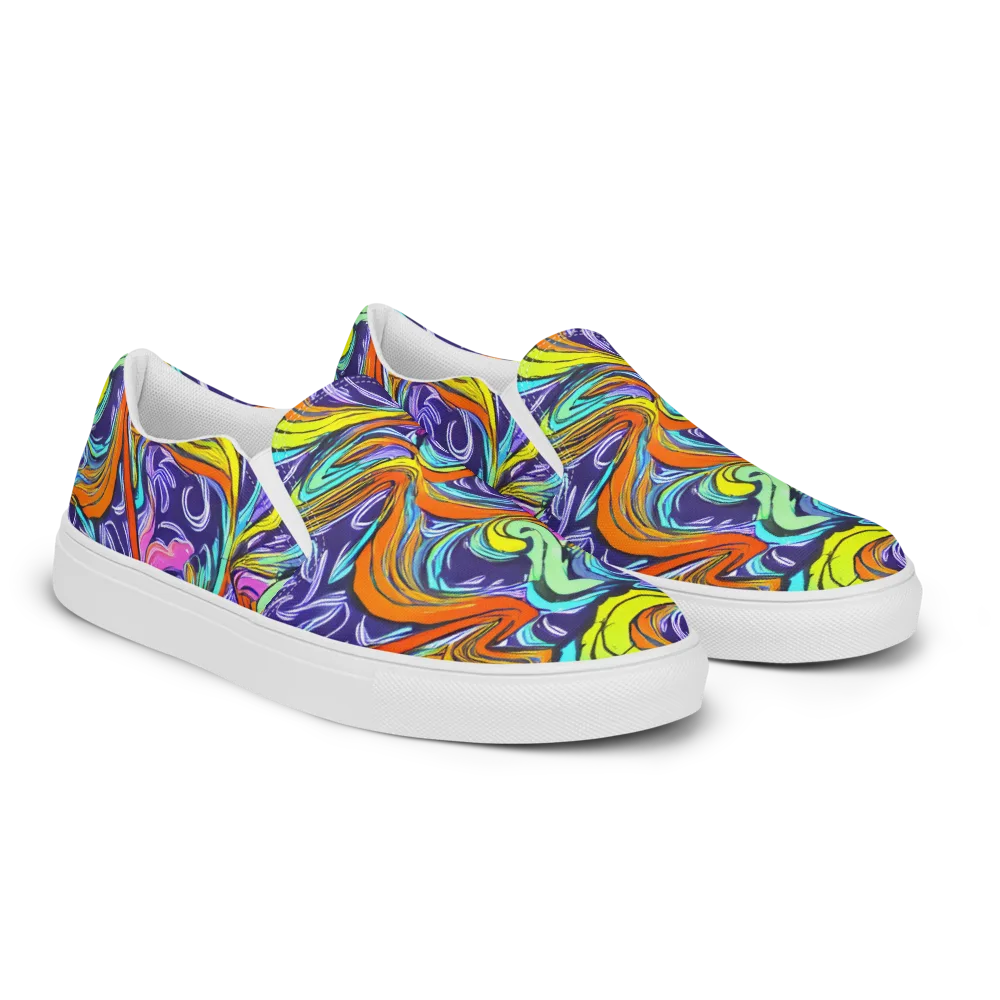 Flux Fantasia on Men's Slip-On Canvas Shoes — Right Front