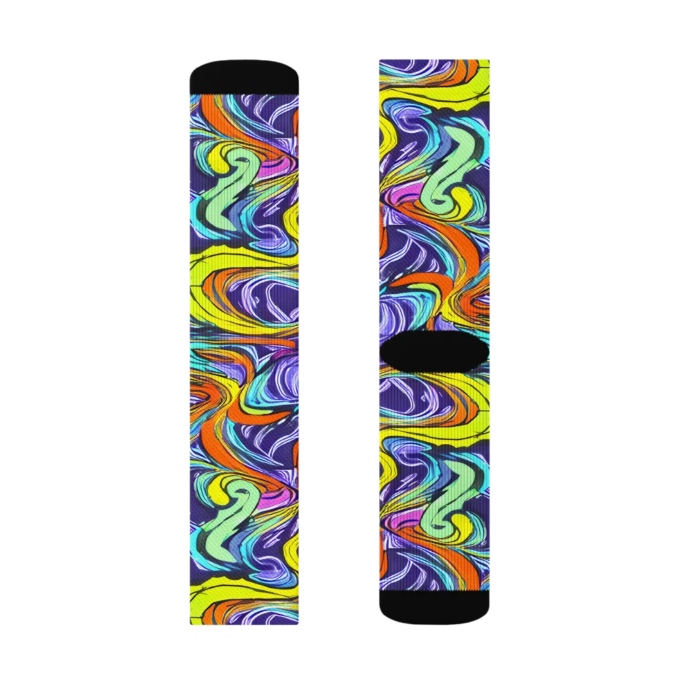 Flux Fantasia on Socks — Right Sock
