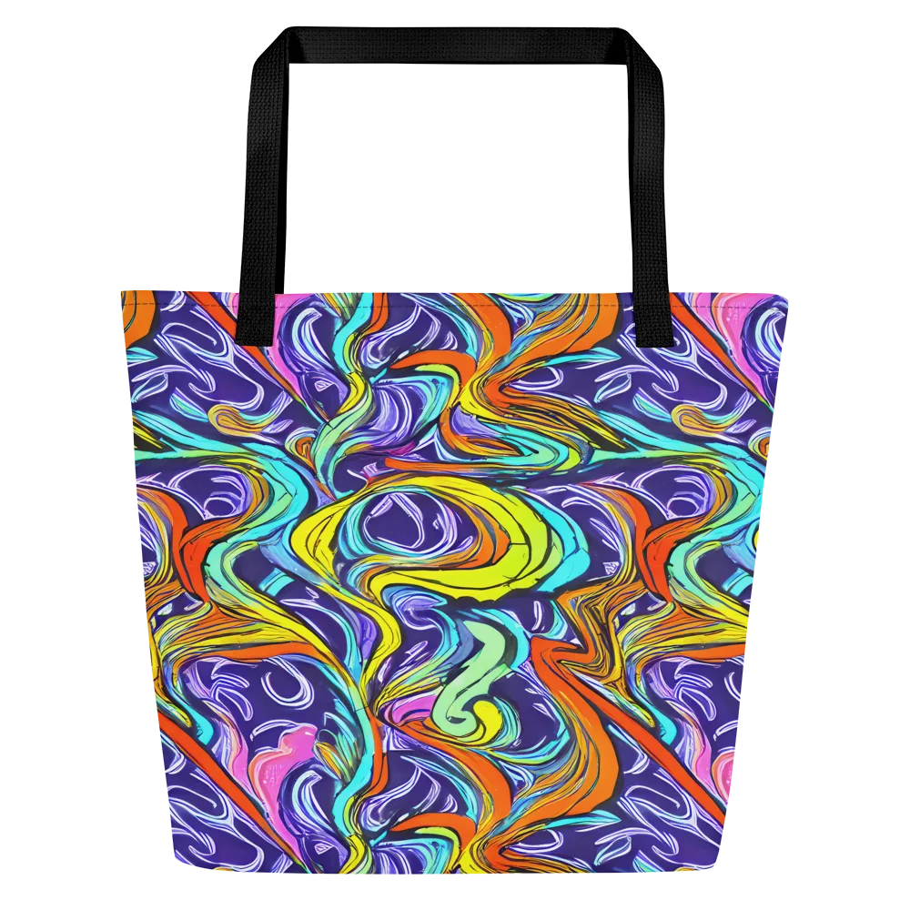 Flux Fantasia on Large Tote Bag W/ Pocket — Front