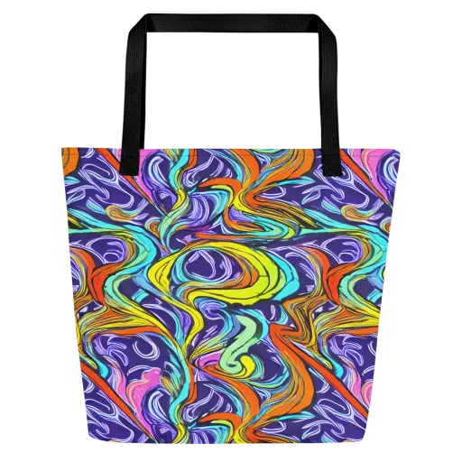 Flux Fantasia on a Large Tote Bag W/ Pocket