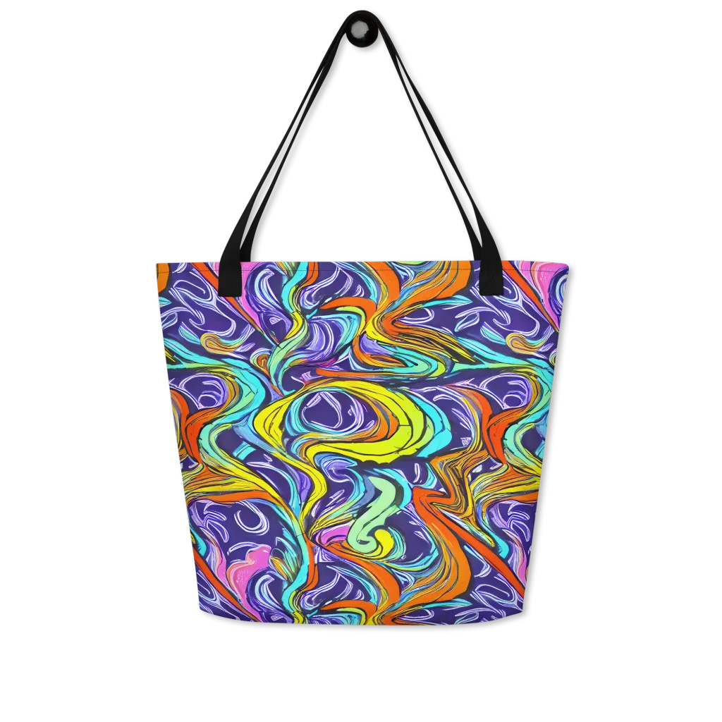 Flux Fantasia on Large Tote Bag W/ Pocket — Front
