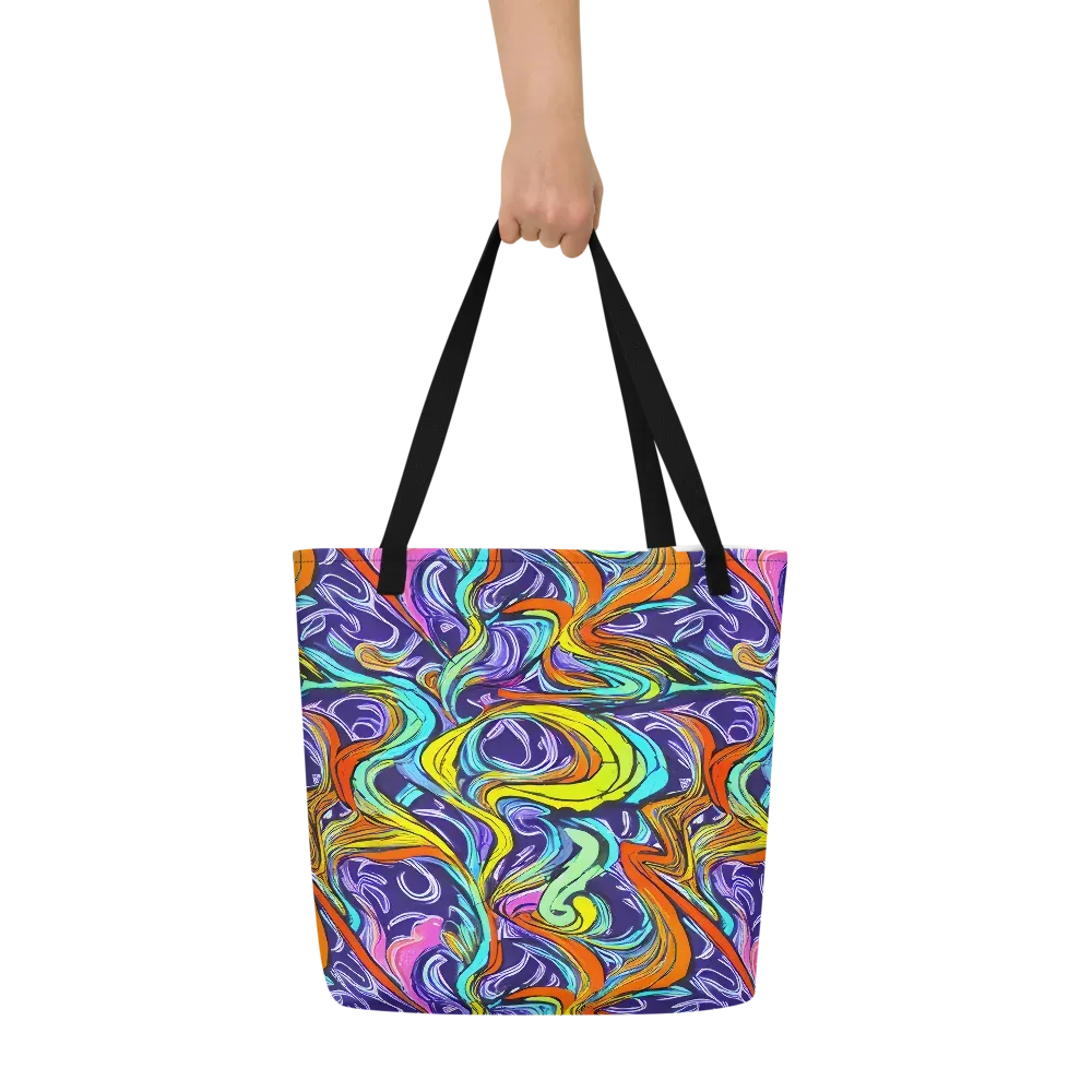 Flux Fantasia on Large Tote Bag W/ Pocket — Front
