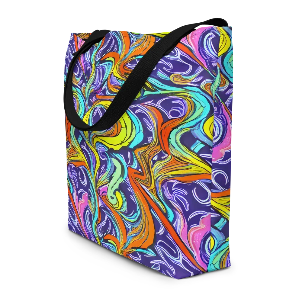 Flux Fantasia on Large Tote Bag W/ Pocket — Front