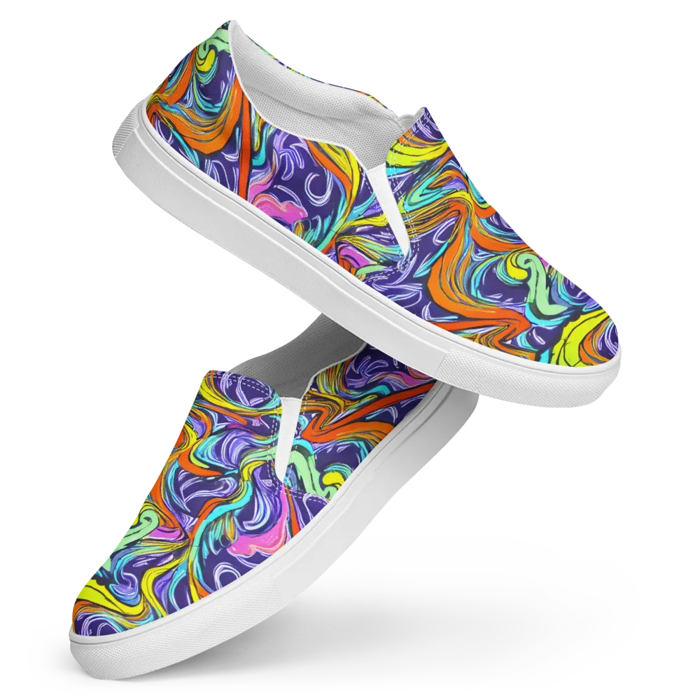 Flux Fantasia on Women's Slip-On Canvas Shoes — Front
