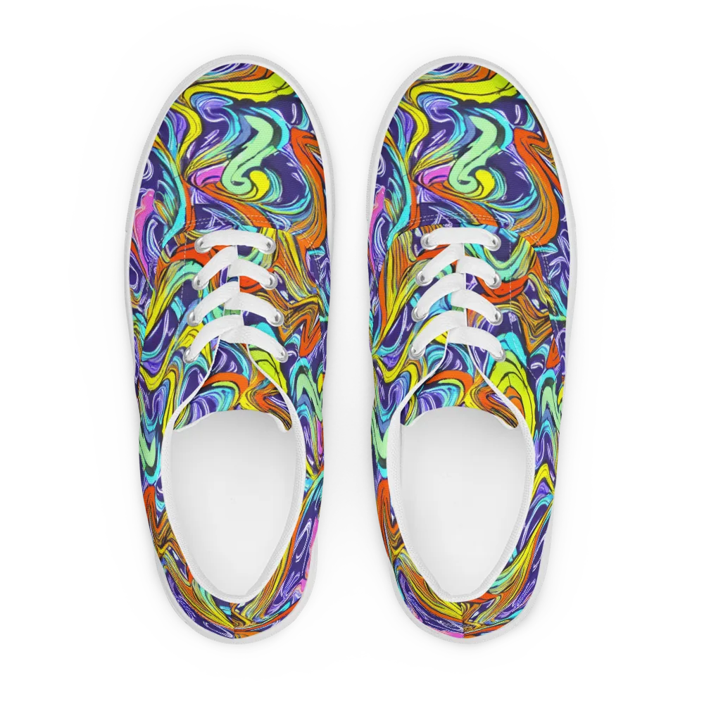 Flux Fantasia on Men's Lace-Up Canvas Shoes — Front