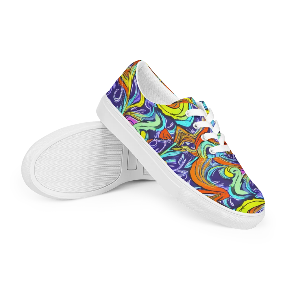 Flux Fantasia on Men's Lace-Up Canvas Shoes — Right Front