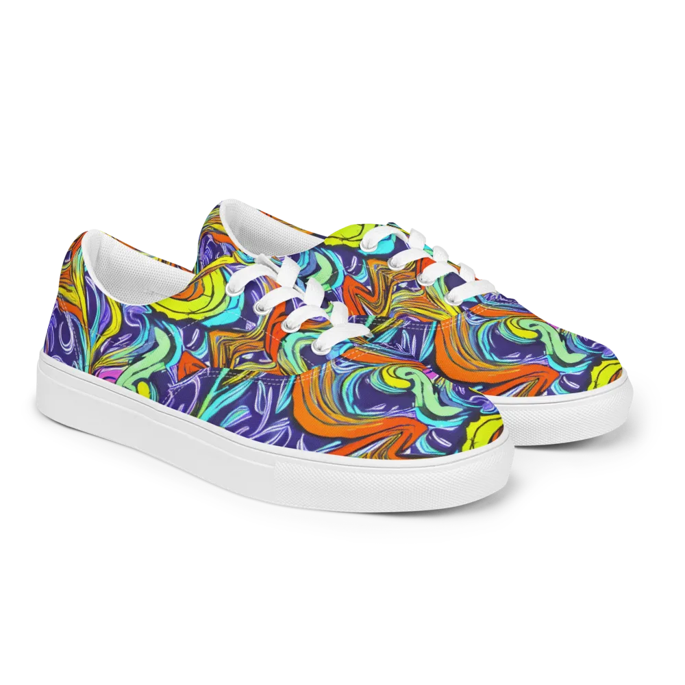 Flux Fantasia on Men's Lace-Up Canvas Shoes — Right Front