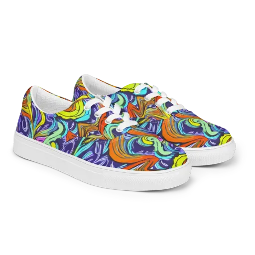 Flux Fantasia on a Men's Lace-Up Canvas Shoes