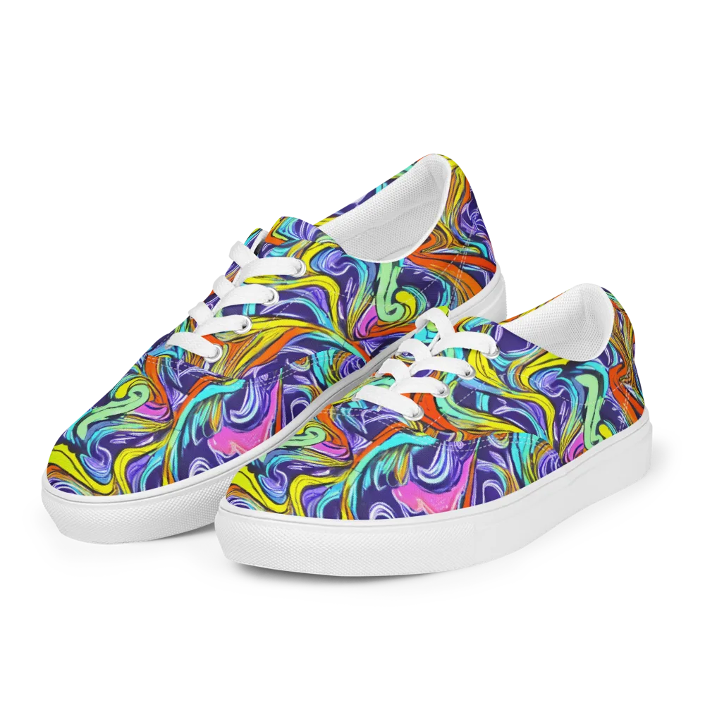 Flux Fantasia on Men's Lace-Up Canvas Shoes — Left Front
