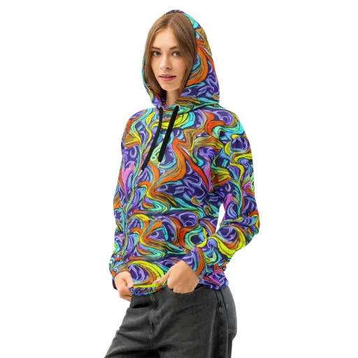 Flux Fantasia on a Cotton Hoodie