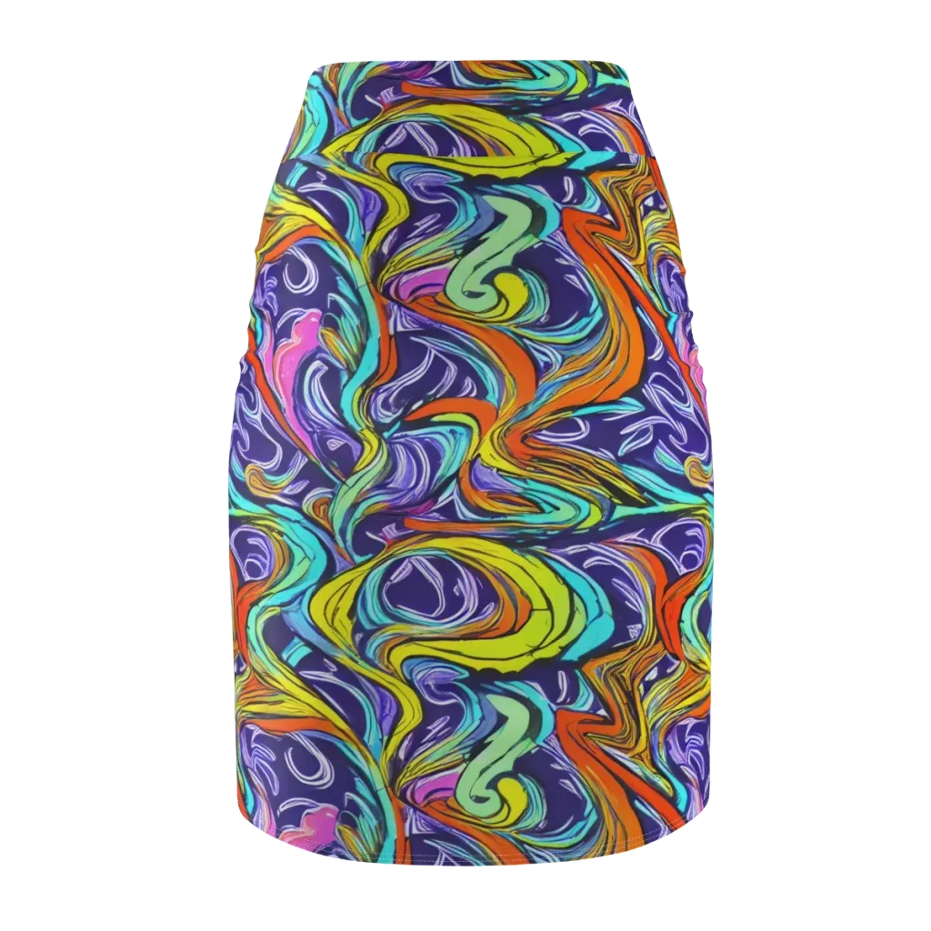 Flux Fantasia on Pencil Skirt — Back