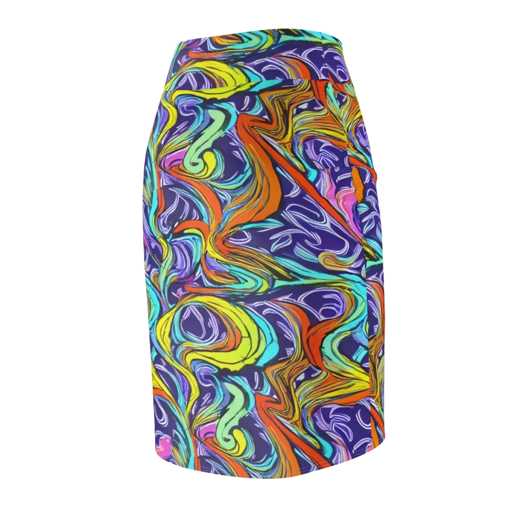 Flux Fantasia on Pencil Skirt — Back Side