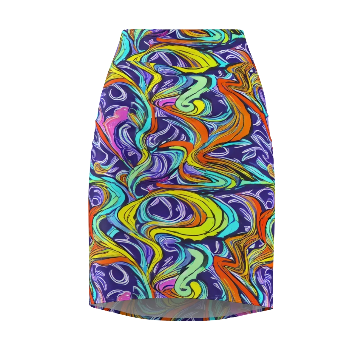 Flux Fantasia on Pencil Skirt — Front