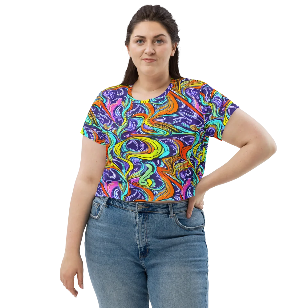 Flux Fantasia on Crop Tee — Front
