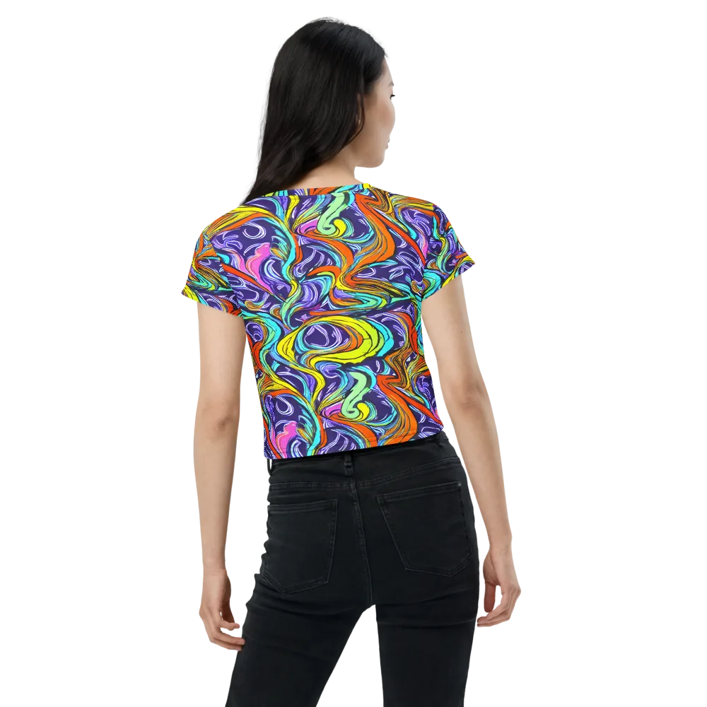 Flux Fantasia on Crop Tee — Back
