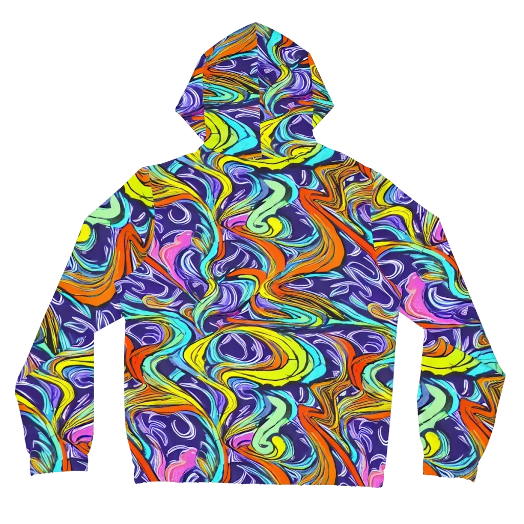 Flux Fantasia on Women's Full-Zip Hoodie — Back