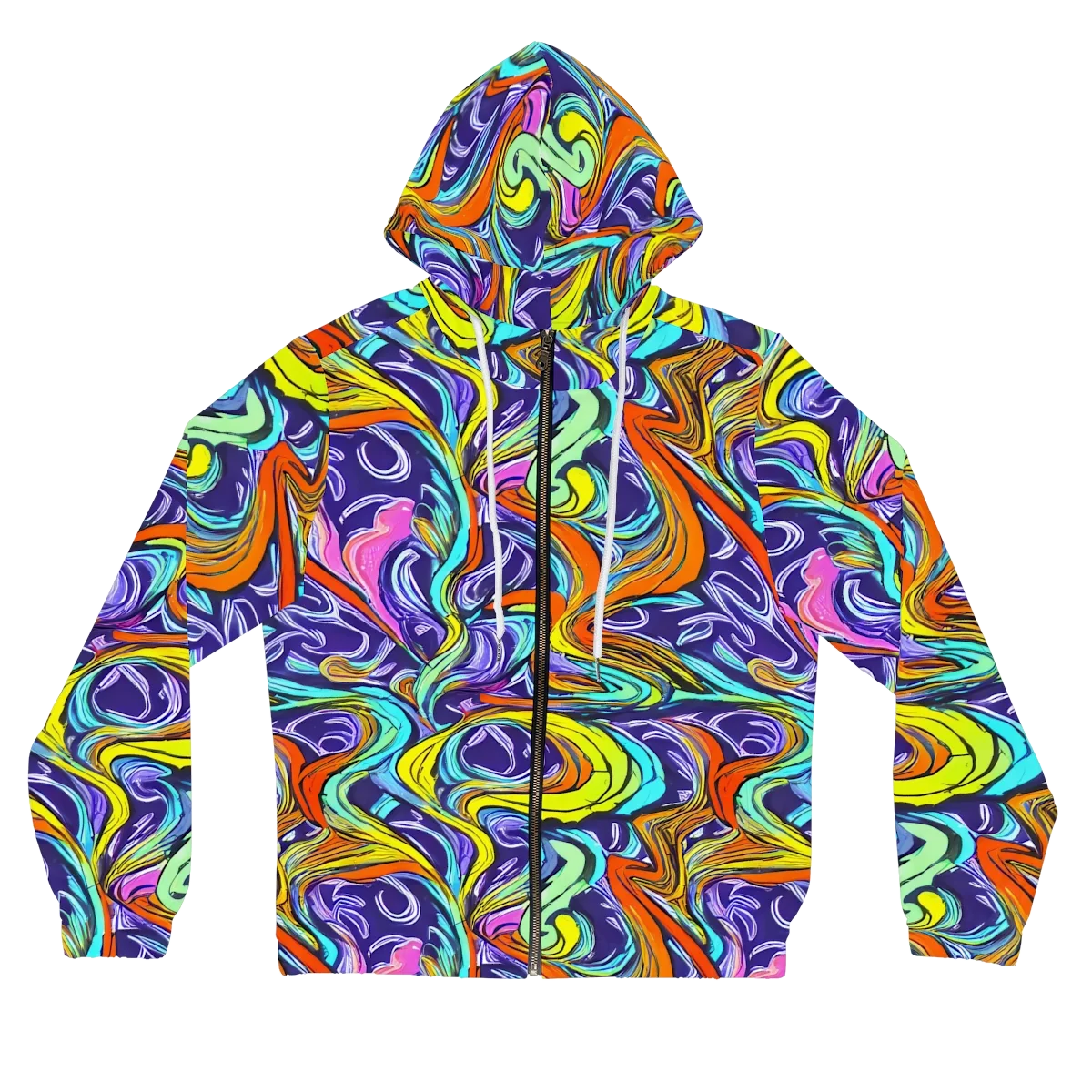 Flux Fantasia on Women's Full-Zip Hoodie — Front