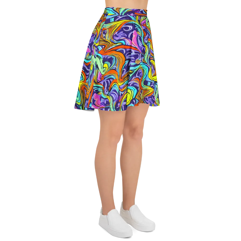 Flux Fantasia on Skater Skirt — Right