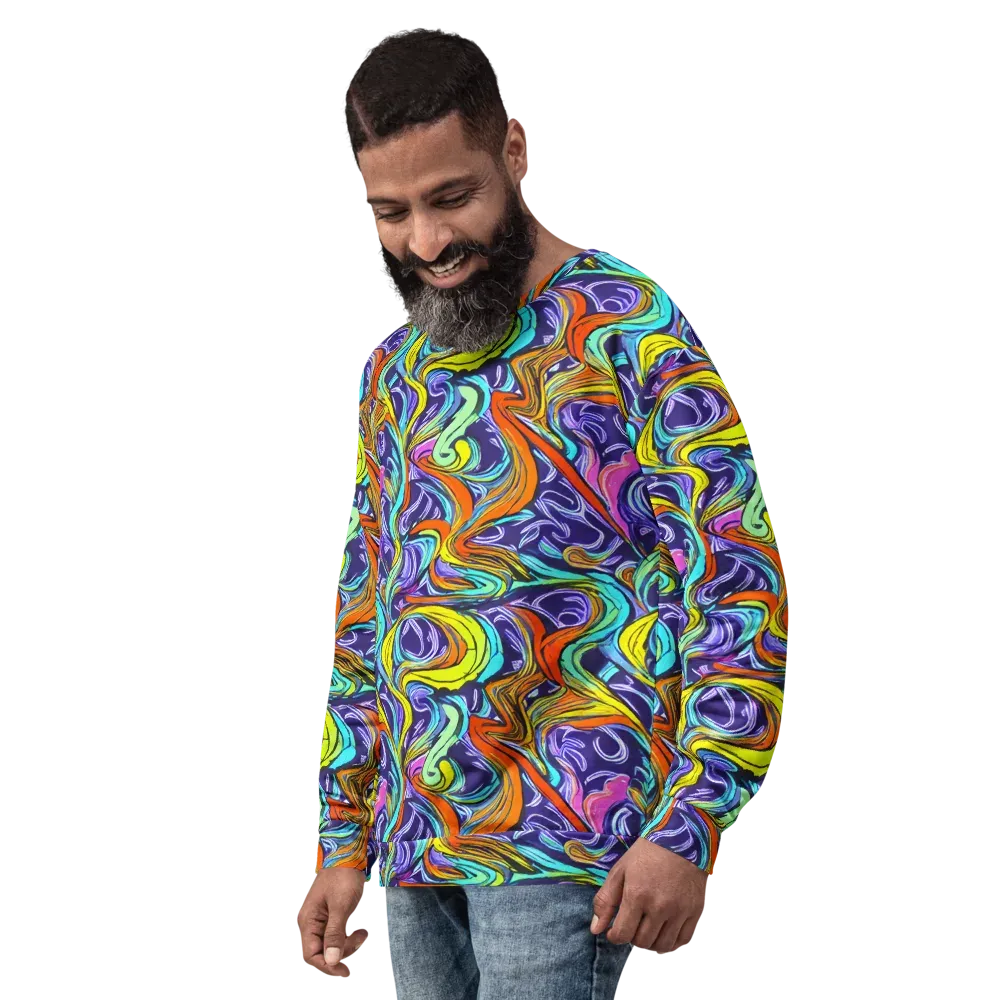 Flux Fantasia on Sweatshirt — Left Front