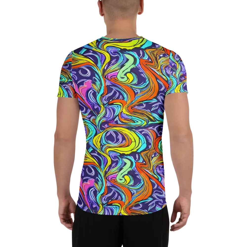 Flux Fantasia on Men's Athletic T-Shirt — Back