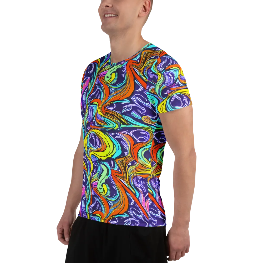 Flux Fantasia on Men's Athletic T-Shirt — Left