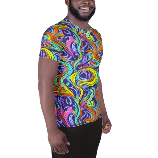 Flux Fantasia on a Men's Athletic T-Shirt