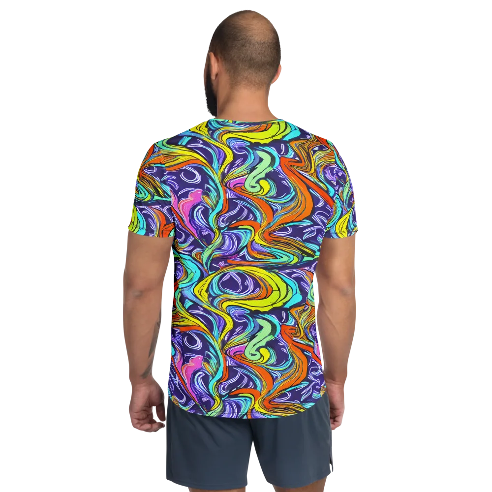 Flux Fantasia on Men's Athletic T-Shirt — Back