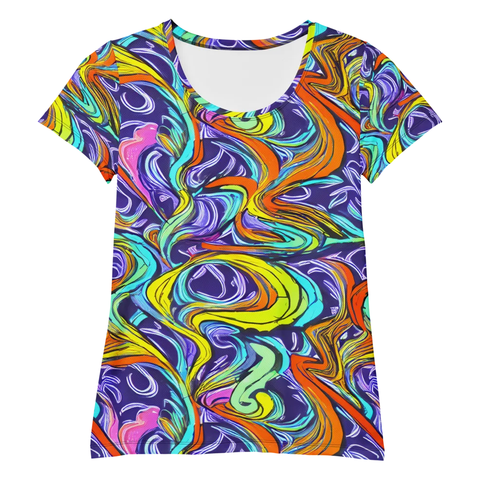 Flux Fantasia on Women's Athletic T-Shirt — Front