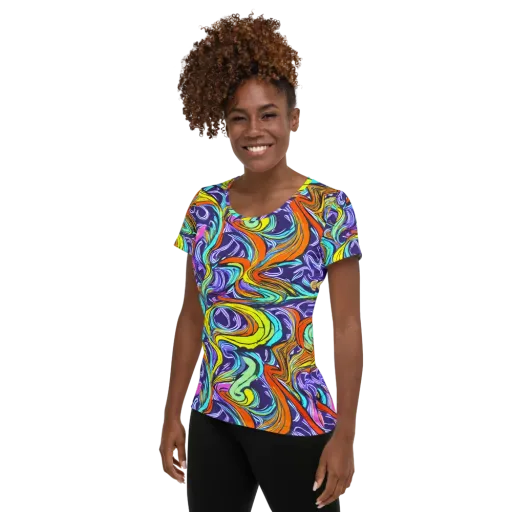 Flux Fantasia on a Women's Athletic T-Shirt