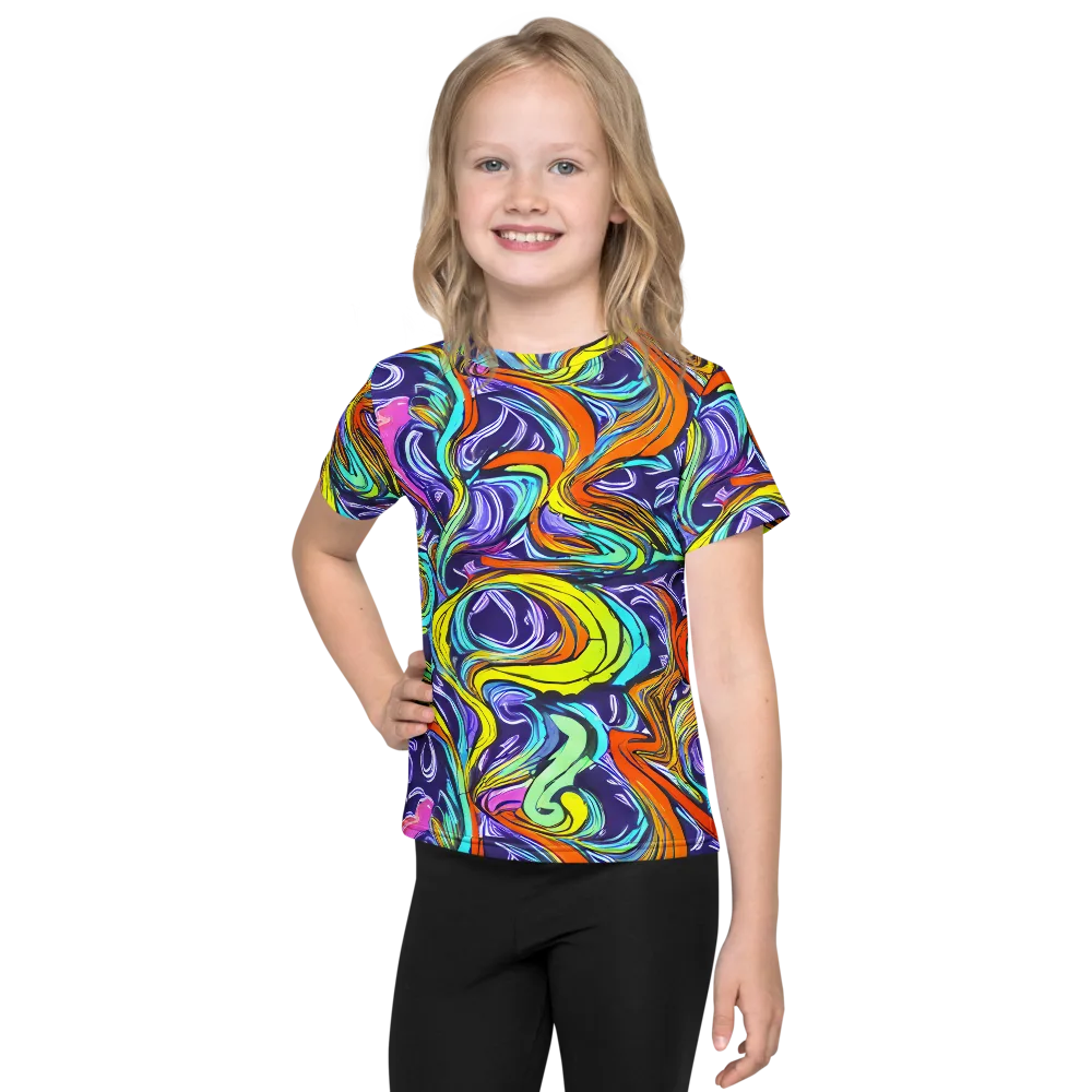 Flux Fantasia on Kids Crew Neck T-Shirt — Front
