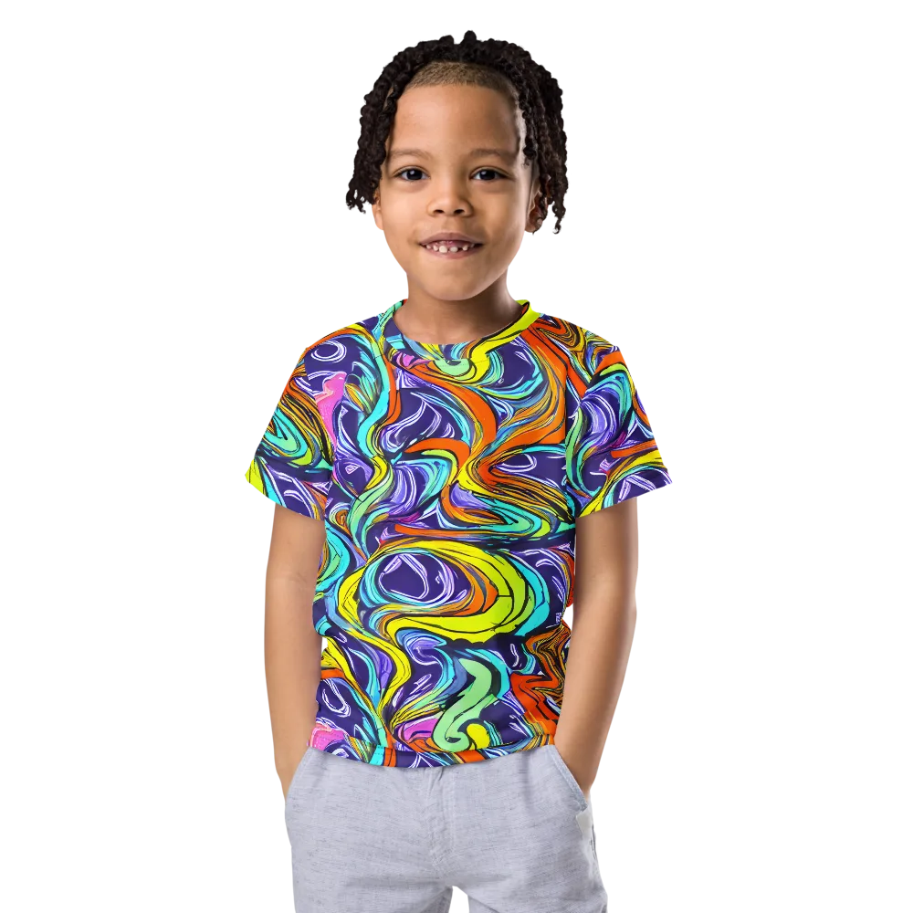 Flux Fantasia on Kids Crew Neck T-Shirt — Front