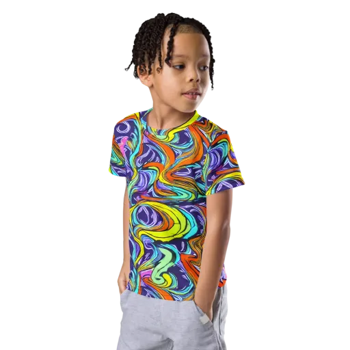 Flux Fantasia on a Kids Crew Neck T-Shirt