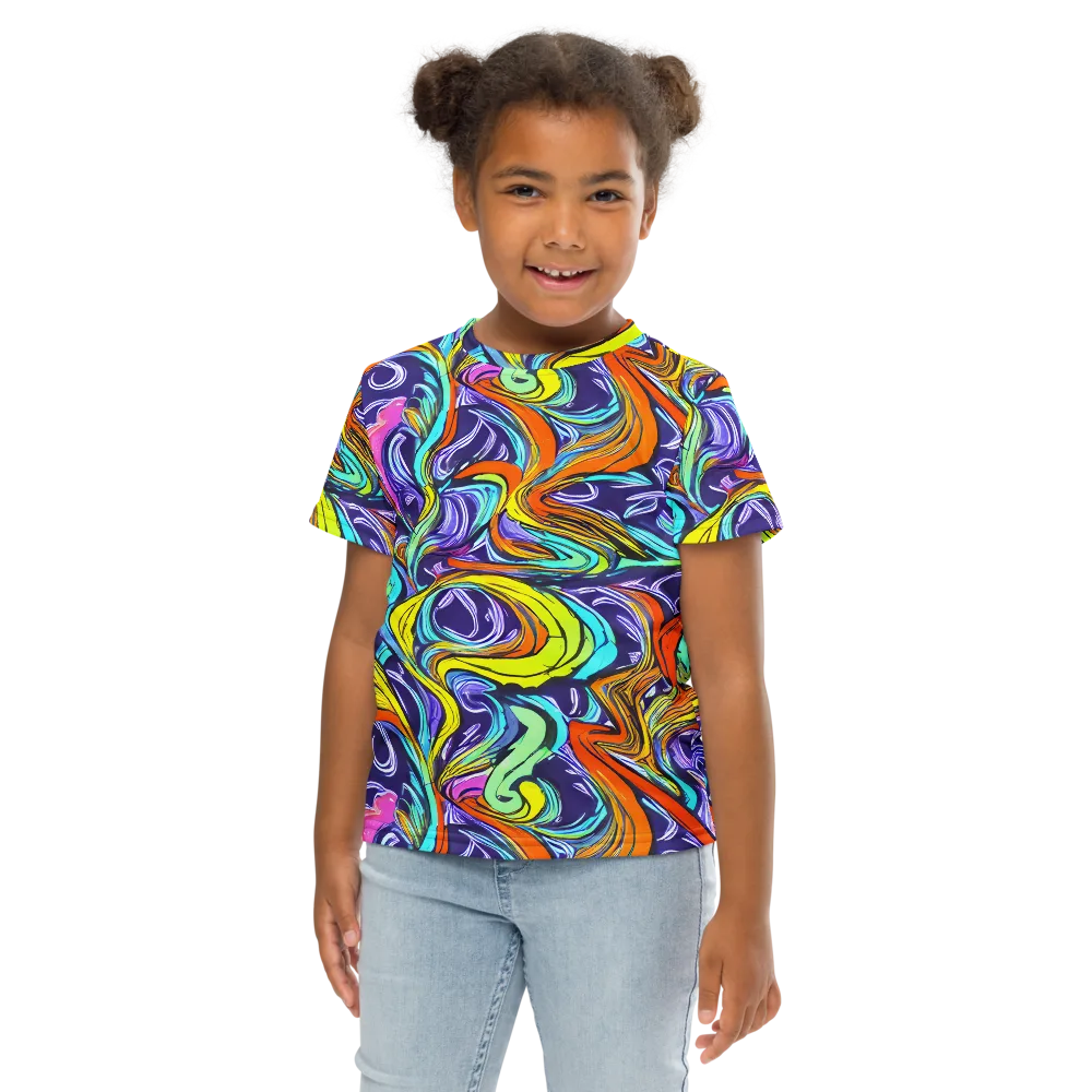 Flux Fantasia on Kids Crew Neck T-Shirt — Front