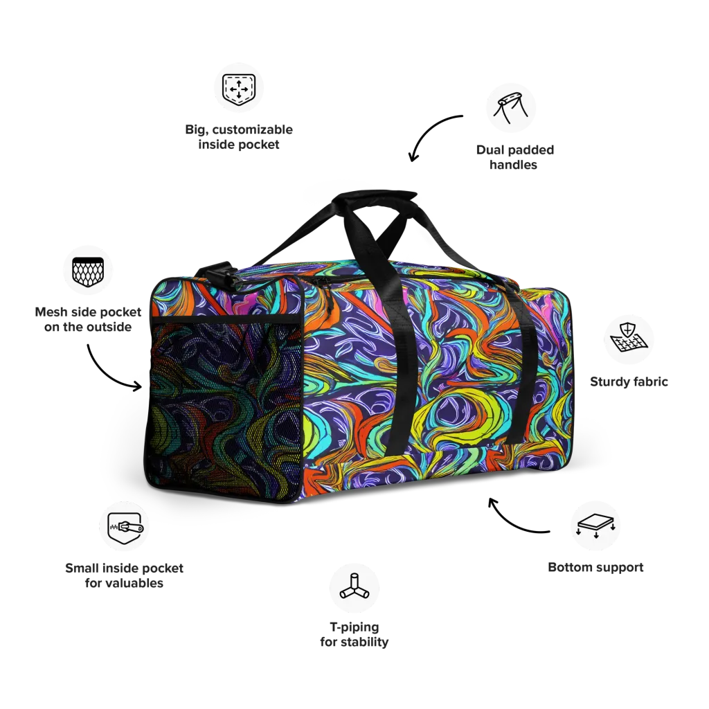 Flux Fantasia on Duffle Bag — Right Front