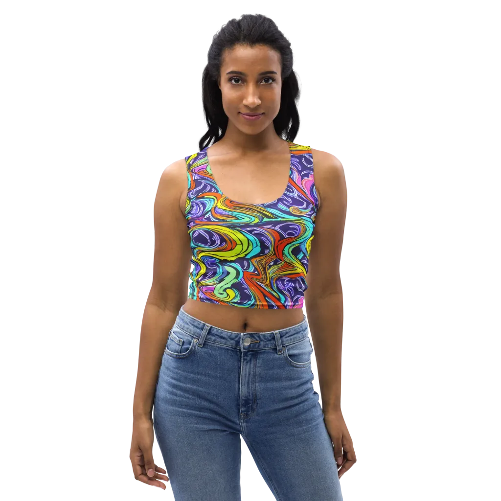 Flux Fantasia on Crop Top — Front