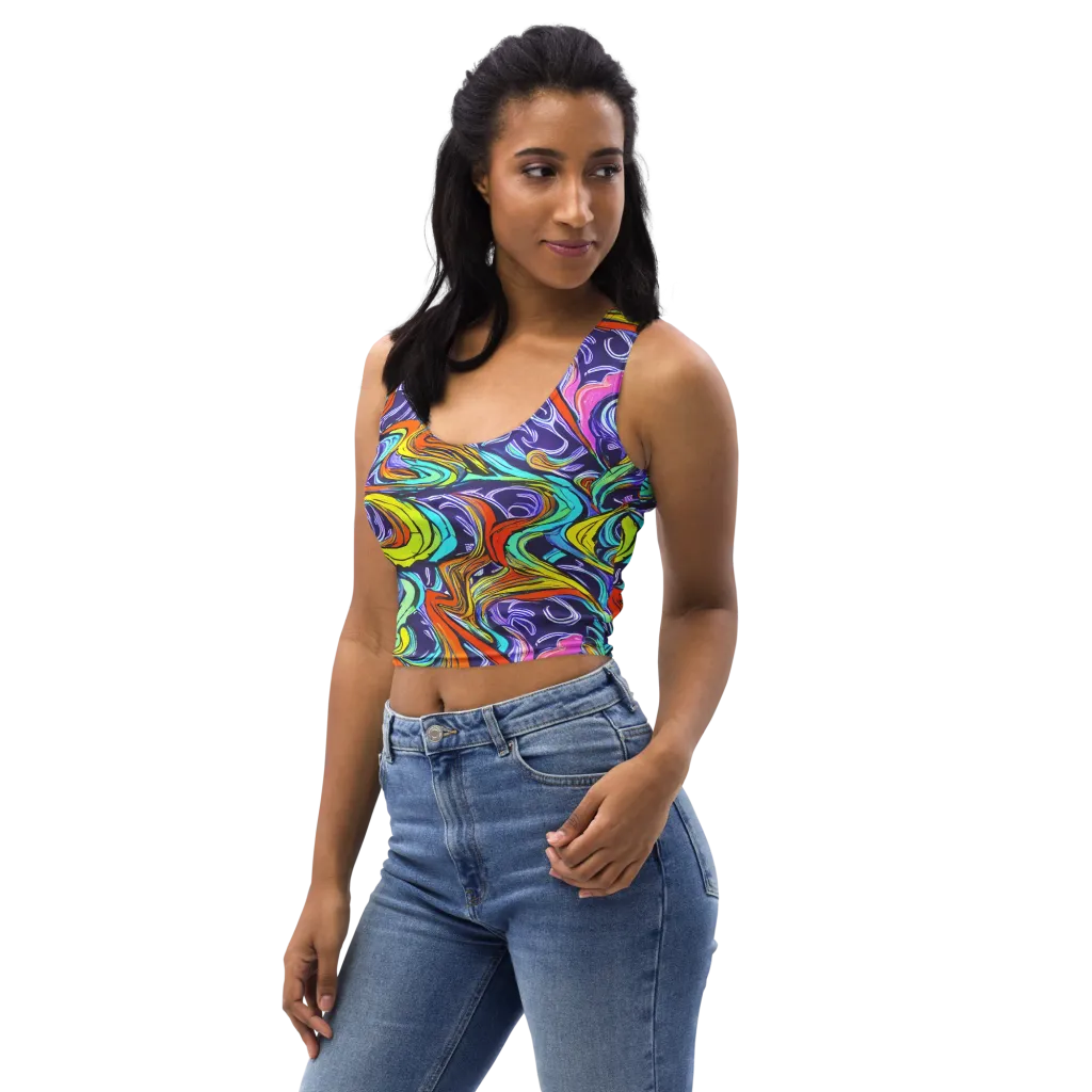 Flux Fantasia on Crop Top — Left Front