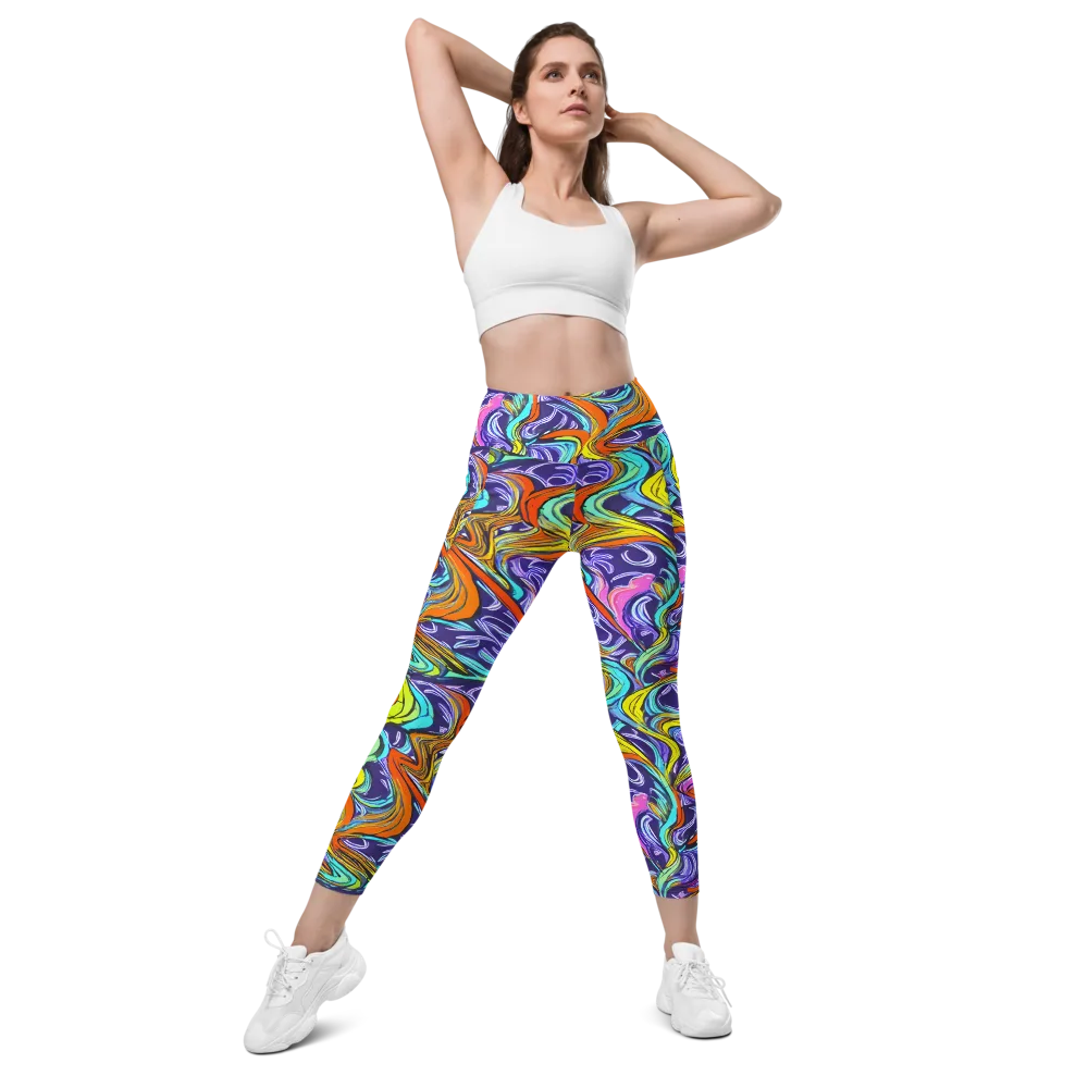 Flux Fantasia on Leggings with Pockets — Front