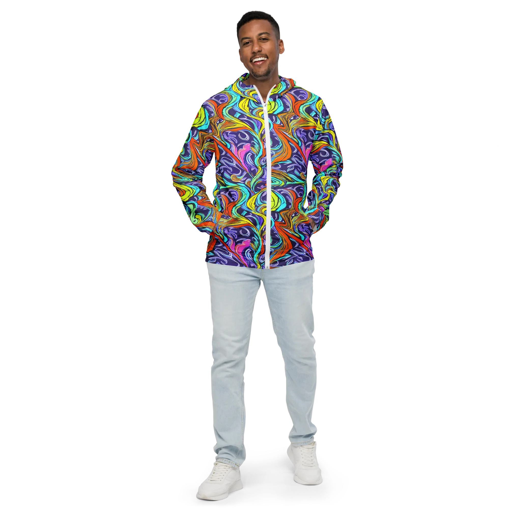 Flux Fantasia on Men's Windbreaker — Front