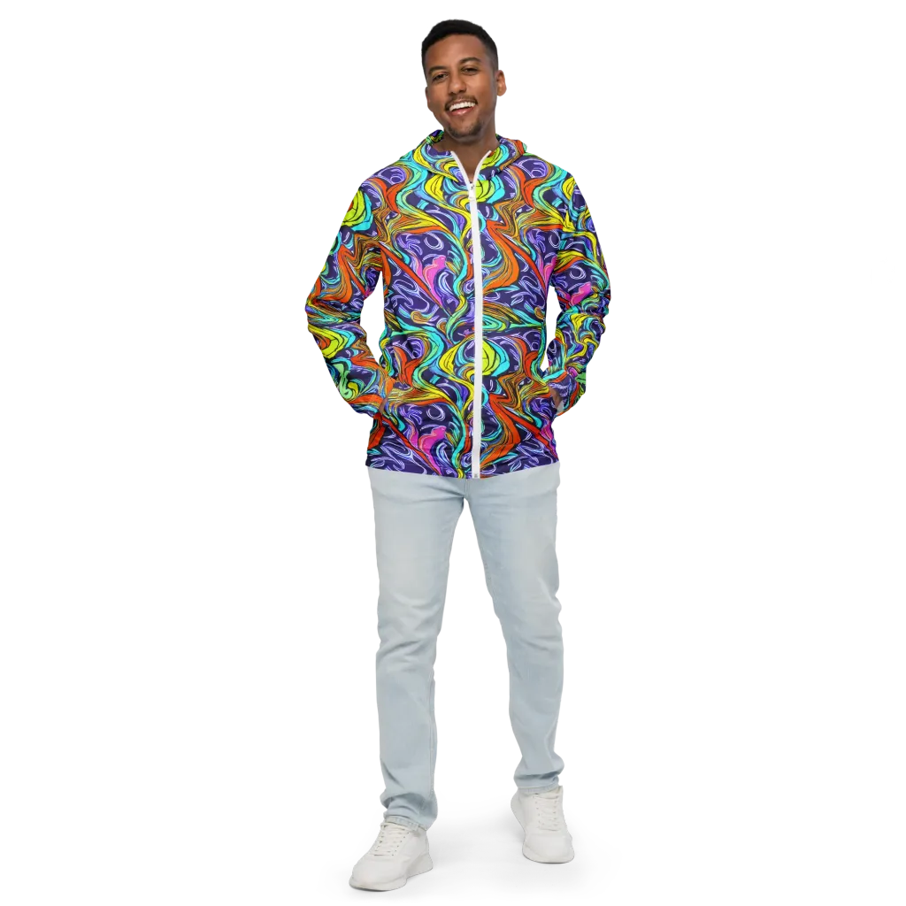 Flux Fantasia on Men's Windbreaker — Front