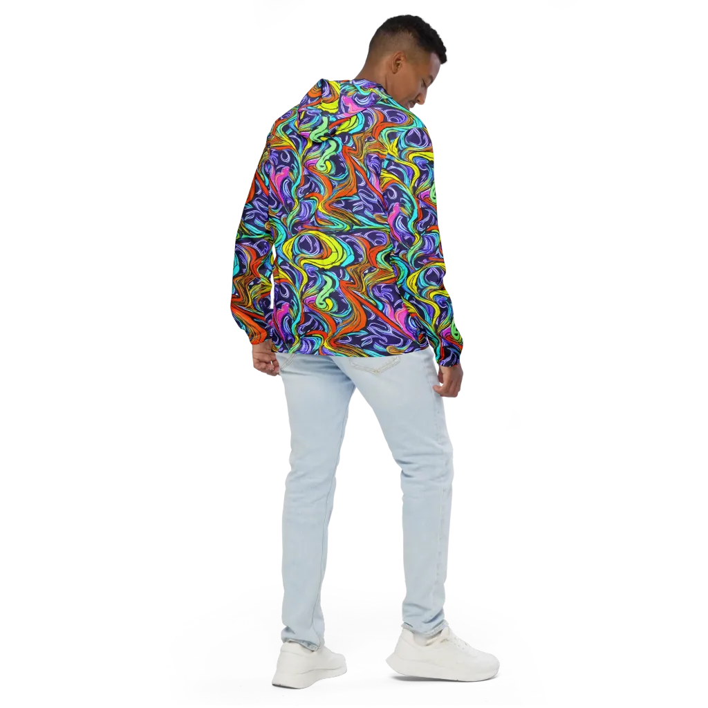 Flux Fantasia on Men's Windbreaker — Back