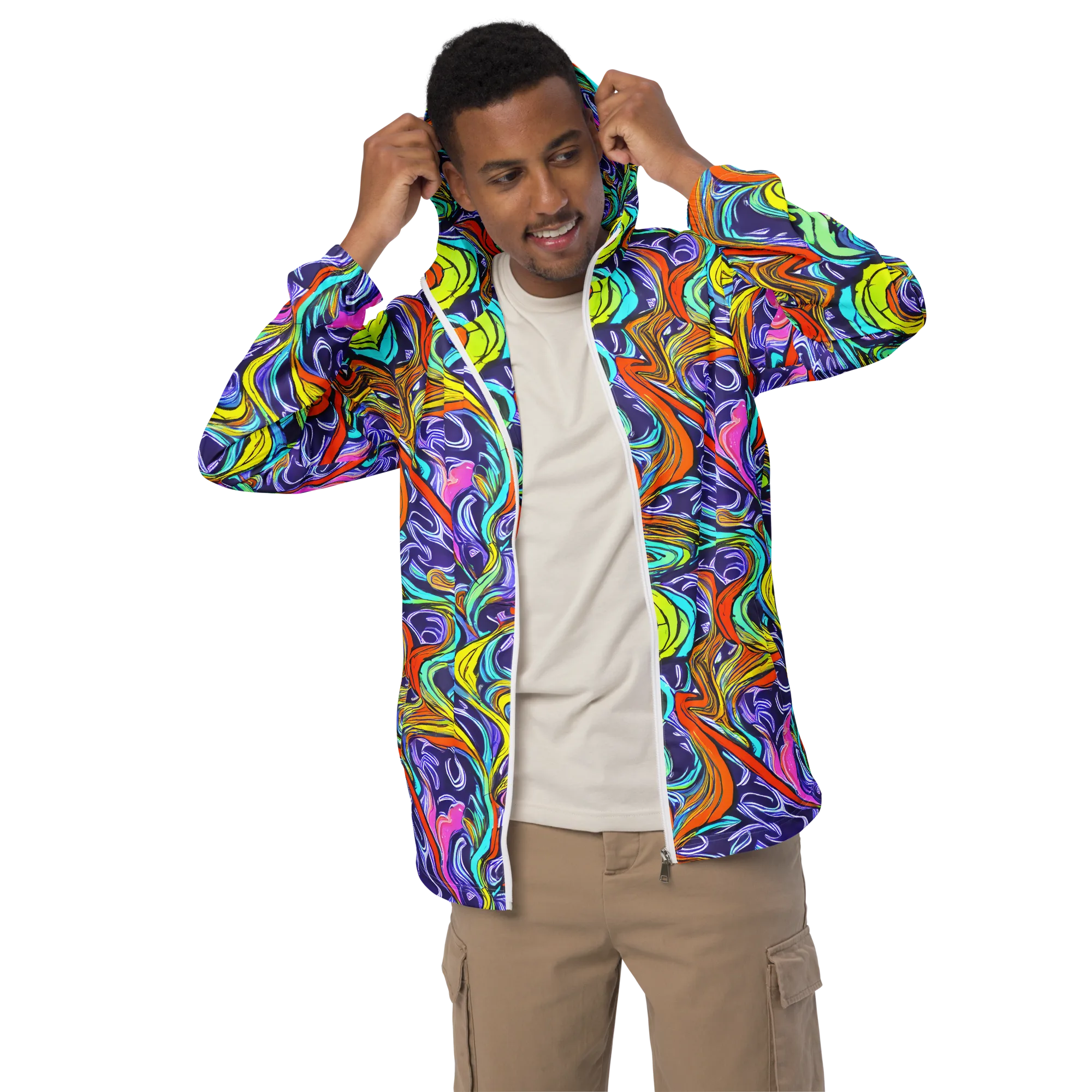 Flux Fantasia on Men's Windbreaker — Front