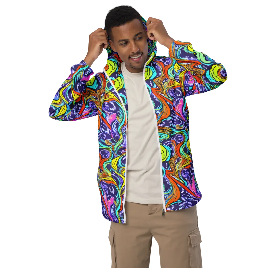 Flux Fantasia on Men's Windbreaker — Front