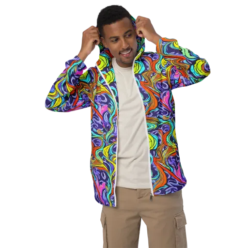 Flux Fantasia on a Men's Windbreaker