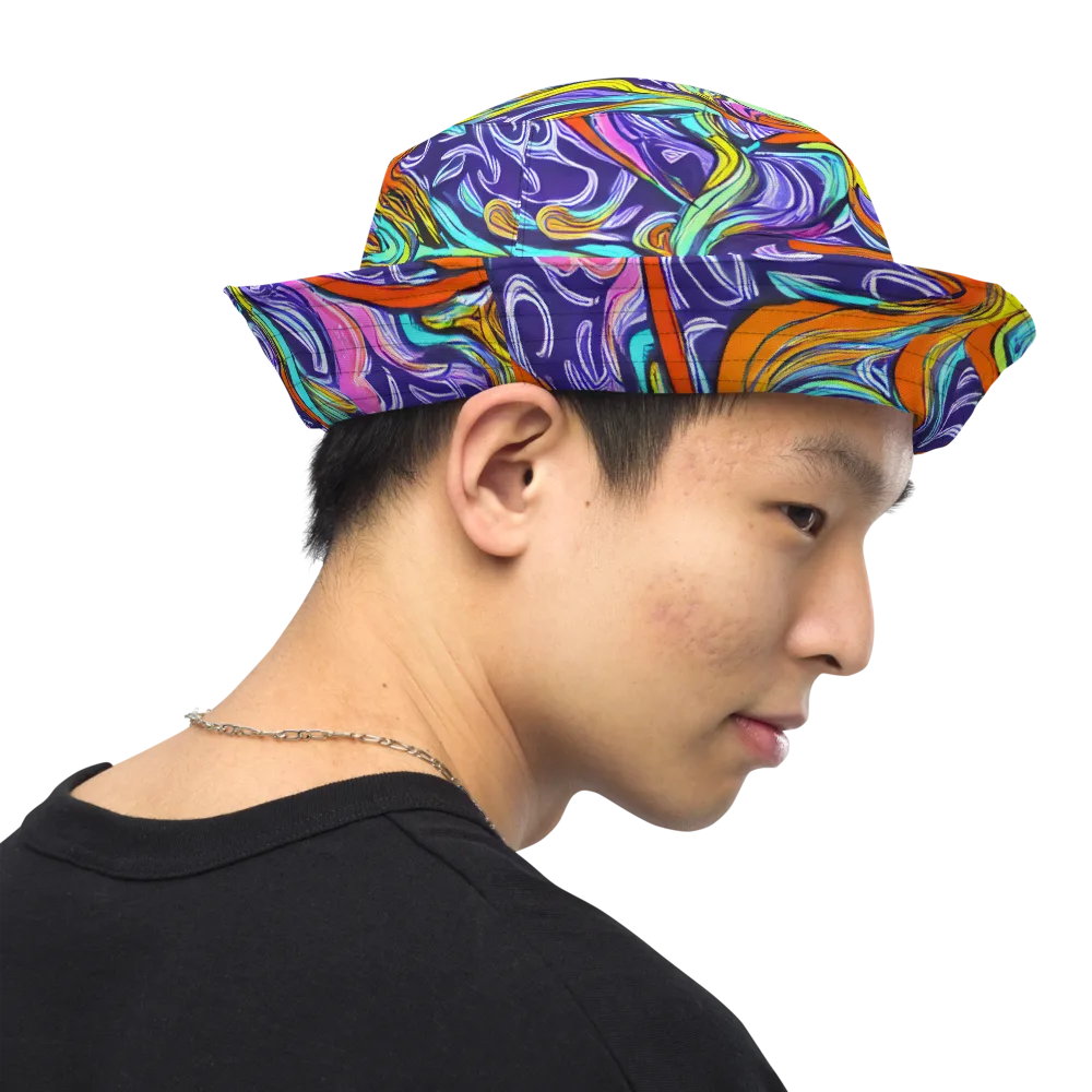 Flux Fantasia on Reversible Bucket Hat — Right Outside