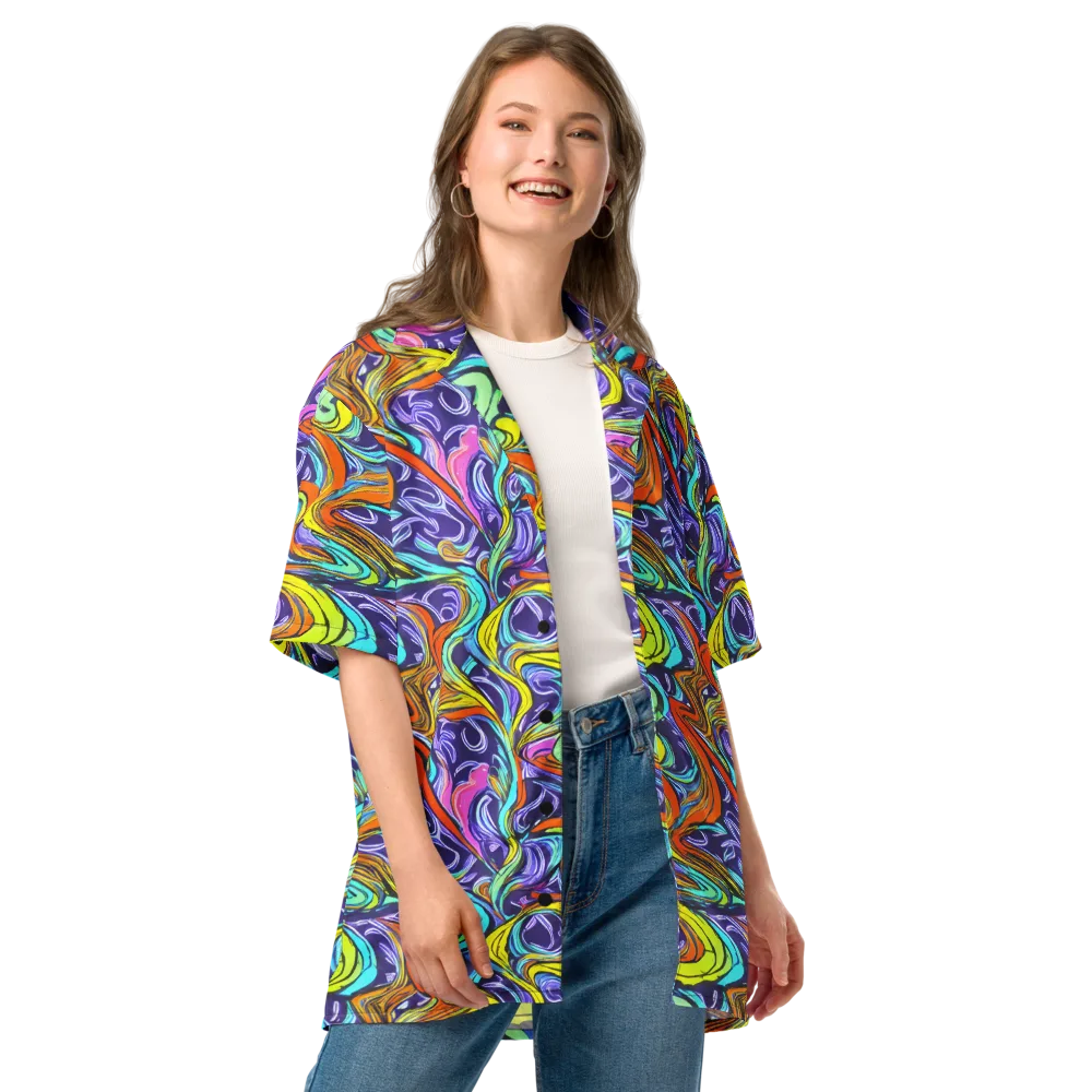 Flux Fantasia on Button Shirt — Front